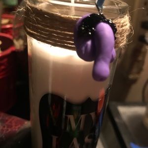 PURPLE HAWK FUZZY PICKLE NECKLACE